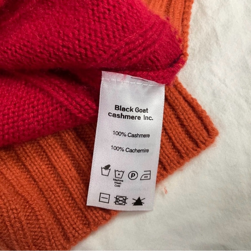 BLACK GOAT CASHMERE luxury mock neck sweater 💯% Mongolian cashmere (Size Small) - Picture 7 of 8